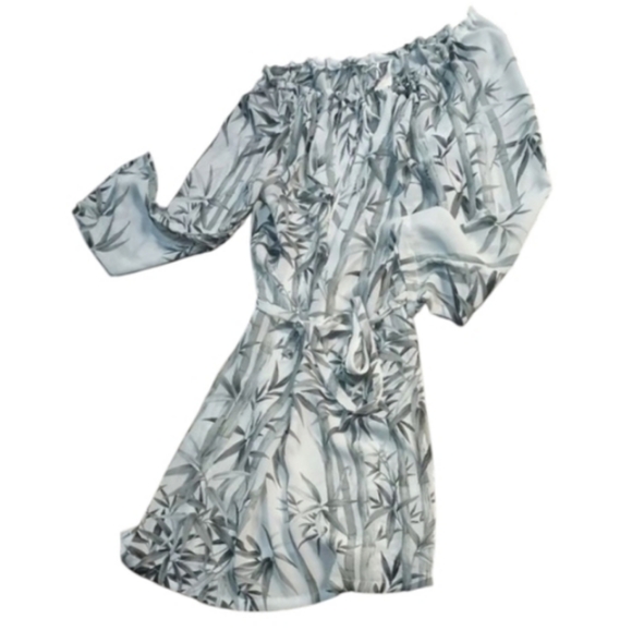 Tommy Bahama Gray Bamboo Leaf Swim Cover Up - Picture 6 of 6